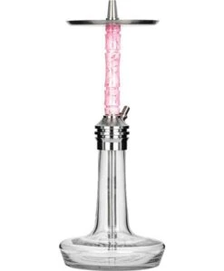 Moze Shisha Varity Lounge Silver - Clear - Wavy Pink