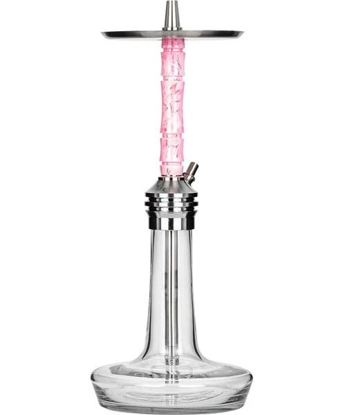 Moze Shisha Varity Lounge Silver - Clear - Wavy Pink 3 Moze Shisha Varity Lounge Silver - Clear - Wavy Pink