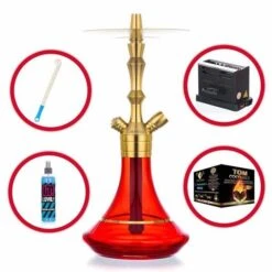 Shisha Komplettset Mit Aladin Shisha MVP 360 - Limited Edition - Ruby Red